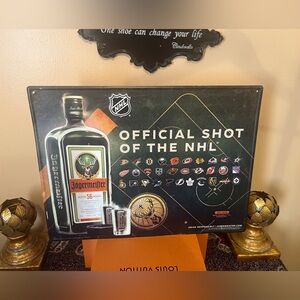 Jäegermeister Official Shot Of The NHL Hockey Tin Bar Sign